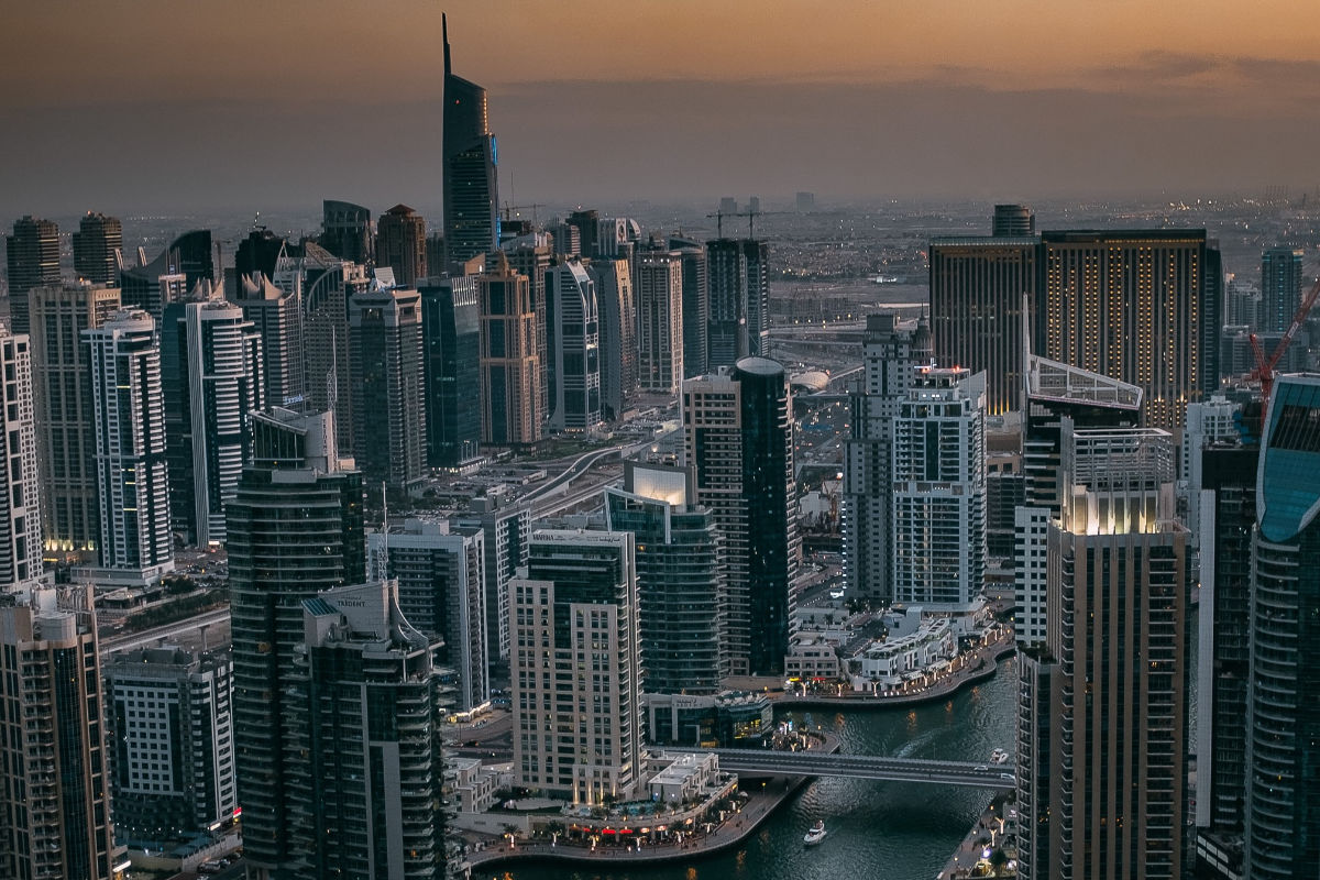 Dubai Skyline by Dubai Marina